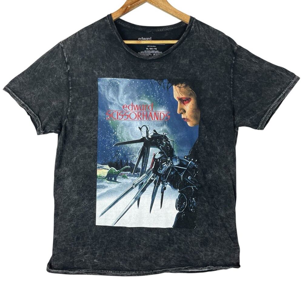 Edward Scissorhands Shirt Med Acid Wash I Am Not Complete Moive Poster Tee